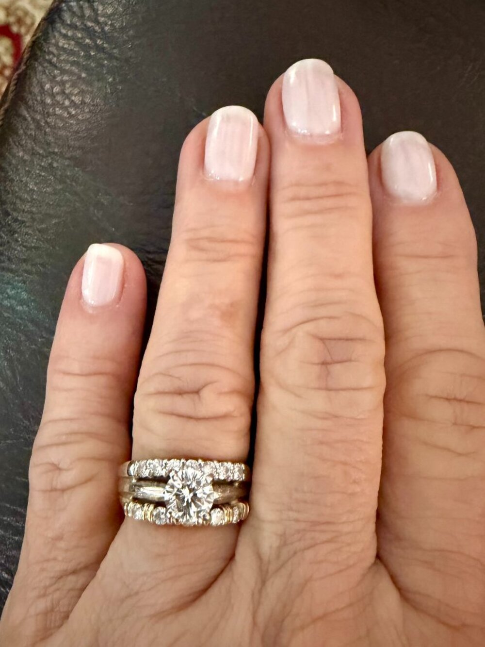 1 carat natural diamond wedding ring size 7.25